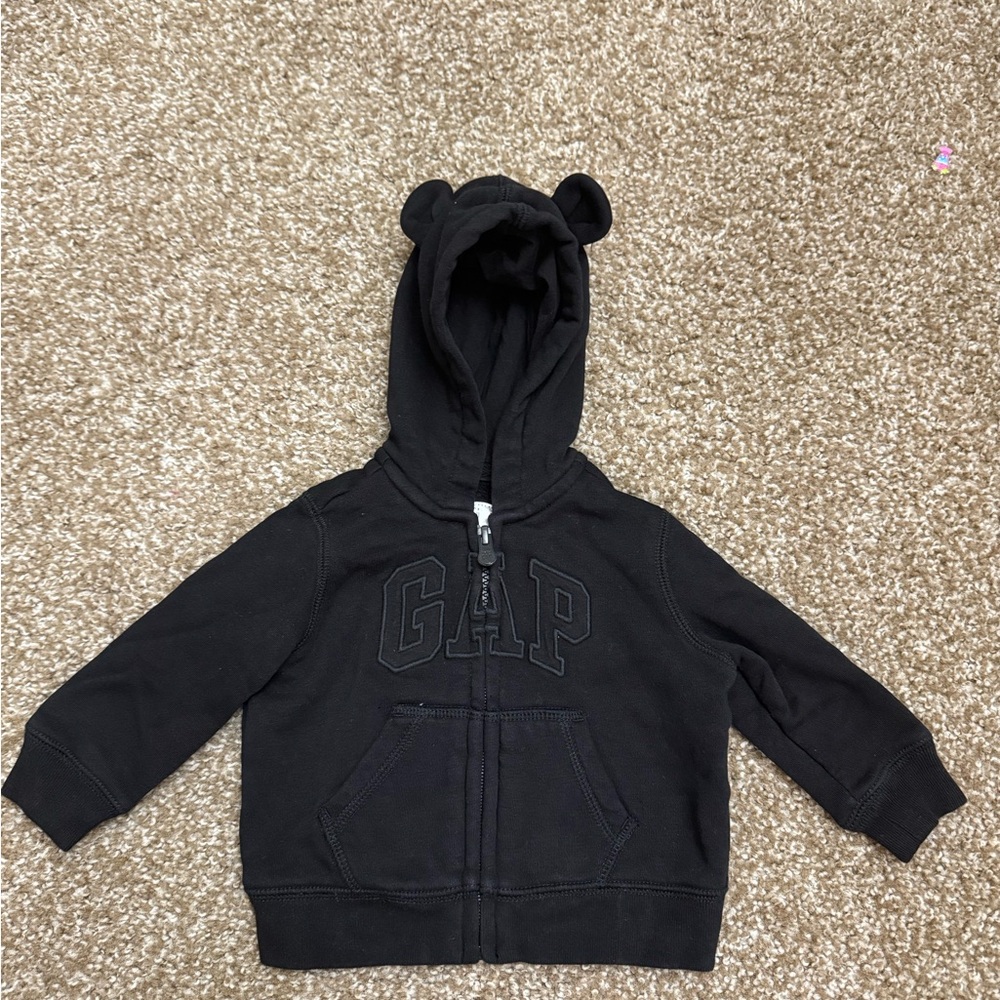 Baby GAP Black Bear Ears Hoodie Sweatshirt